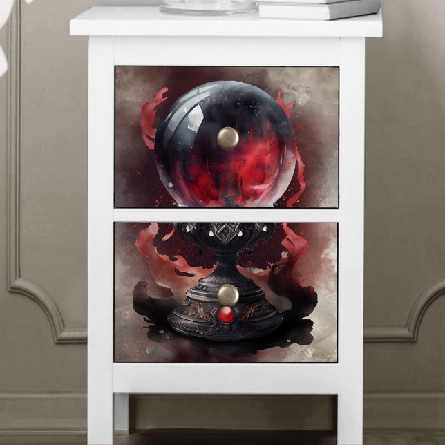 Papier Mousseline Técherie | Boule magique en cristal rouge fumé (Créateur téléchargé)