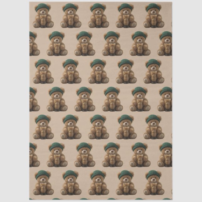 Papier Mousseline Teddy Bear Cold Brew  (Recto)