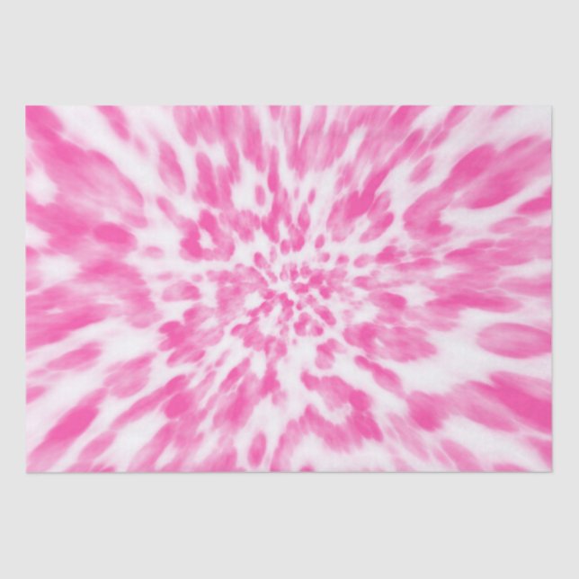 Papier Mousseline teint en cravate rose et blanc (Recto)