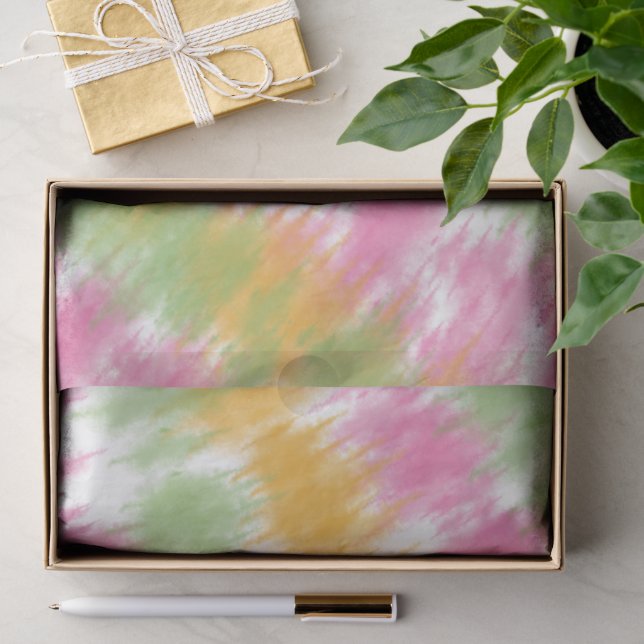 Papier Mousseline Teinture Tie Dye (Cadeau)