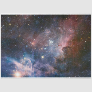 Papier Mousseline Télescope Nebula Hubble Carina Rouge et Bleu