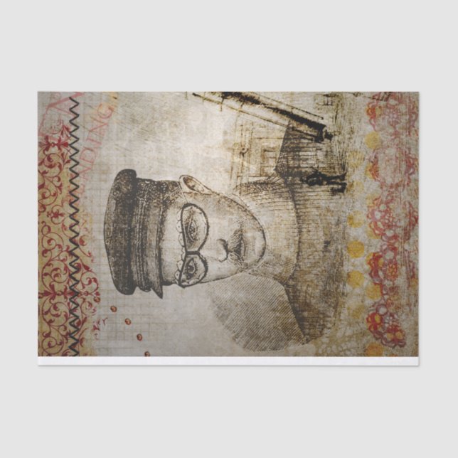 Papier Mousseline Télescope scientifique de l'inventeur Steampunk de (Recto)