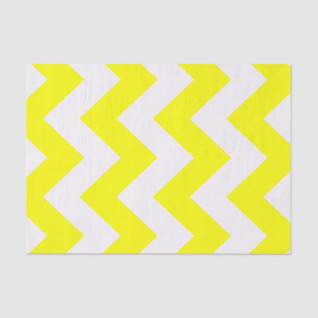 Papier Mousseline Téméraire jaune Mod Chevron (Recto)