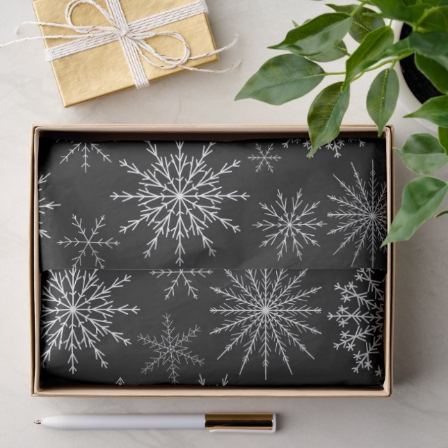 Papier Mousseline Tempête de neige chic (Cadeau)
