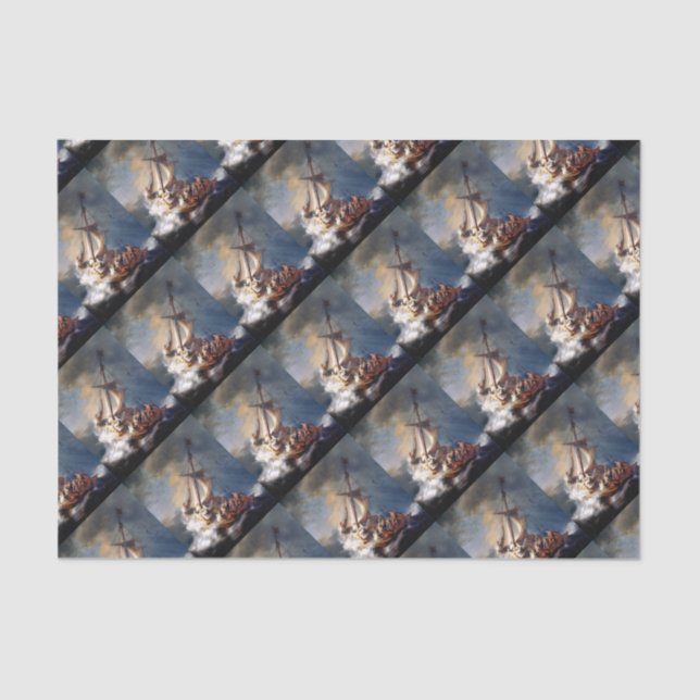 Papier Mousseline Tempête de Rembrandt sur le lac de Galilée (Recto)