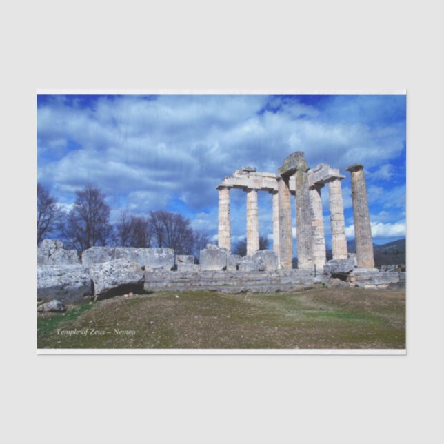 Papier Mousseline Temple de Zeus - Nemea (Recto)