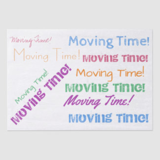 Papier Mousseline Temps de déplacement Typographie colorée Nouveau A