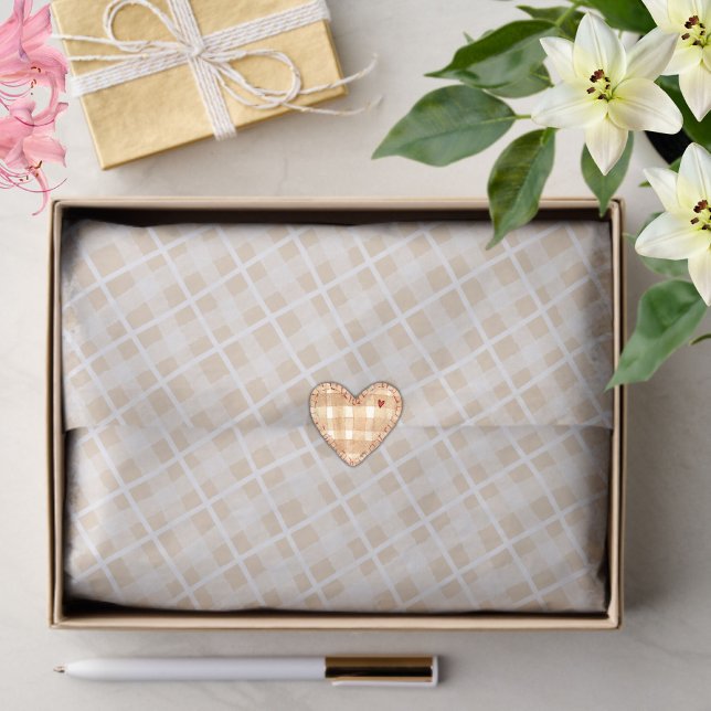 Papier Mousseline Tendance rustique tartan Brown motif moderne tonal (Créateur téléchargé)