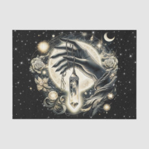 Papier Mousseline Tenir à la main un cristal sous le clair de lune