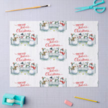 Tennis Christmas Festive Snowman