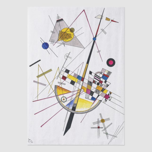 Papier Mousseline Tension délicate #85 -  Découpage de Kandinsky  (Recto)