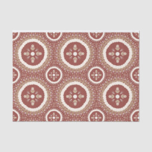 Papier Mousseline Terracotta Élégante florale ornementale