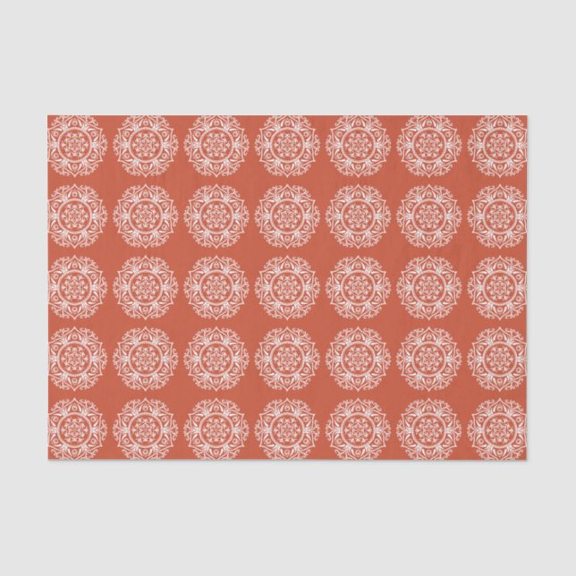 Papier Mousseline Terracotta Mandala (Recto)