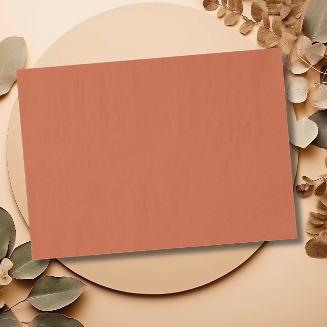 Papier Mousseline Terracotta Orange Solide Couleur Chaleureuse & Con (Créateur téléchargé)