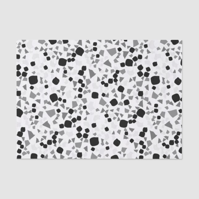 Papier Mousseline Terrazzo blanc moderne (Recto)