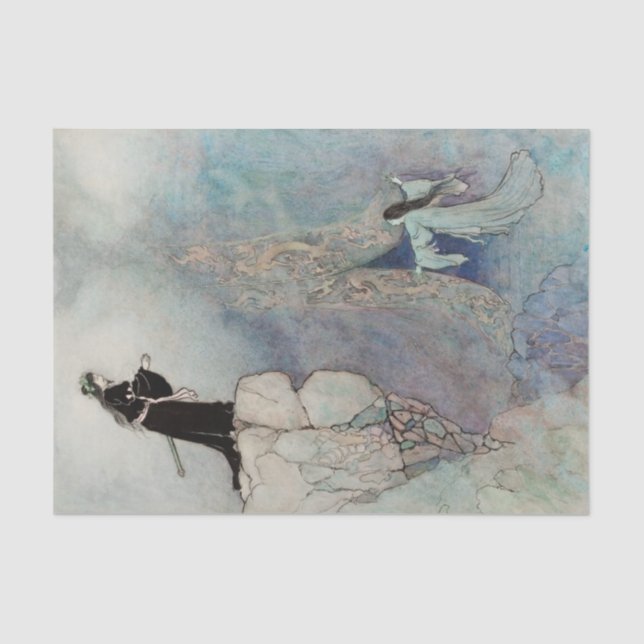 Papier Mousseline "Terre de Yomi" par Warwick Goble (Recto)