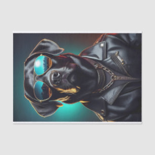 Papier Mousseline Terrence cool, Black Lab en Veste en Cuir