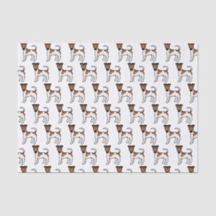 Papier Mousseline Terrier Fox Lisse Blanc Et Brun Chiens De Dessin A