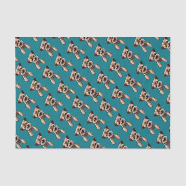 Papier Mousseline Terrier frontalier KiniArt (Recto)