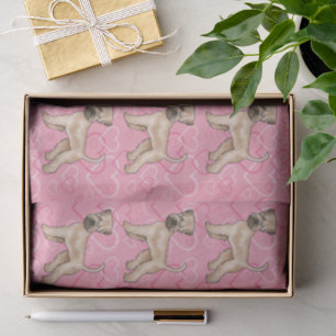 Papier Mousseline Tervueren à poil doux Motif Cœur Amour de Chien