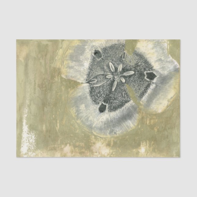 Papier Mousseline Tête de fleurs Abstraite de texture laquée (Recto)