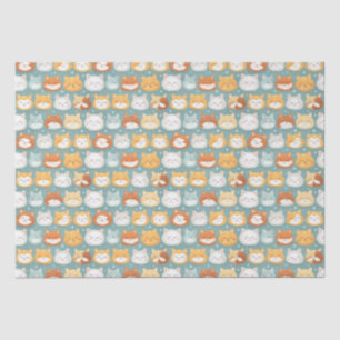 Papier Mousseline Têtes de chat à tête blanche