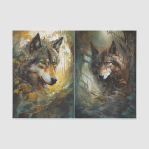 Papier Mousseline Têtes de loup