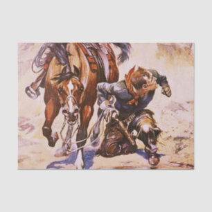 Papier Mousseline « Texas Cowboy » par Stanley L Wood