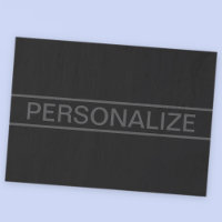 Texte personnalisable | Gras moderne noir et gris 