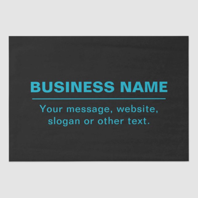 Papier Mousseline Texte personnalisable pour l'entreprise, etc. Noir (Recto)