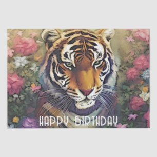 Papier Mousseline Texte Tiger personnalisé