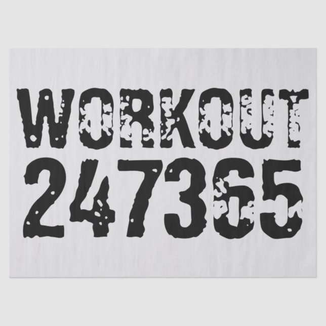 Papier Mousseline Texte usé et rayé Workout 247365 noir (Recto)