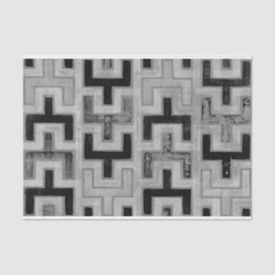 Papier Mousseline Textile de boue africain avec Motifs géométriques