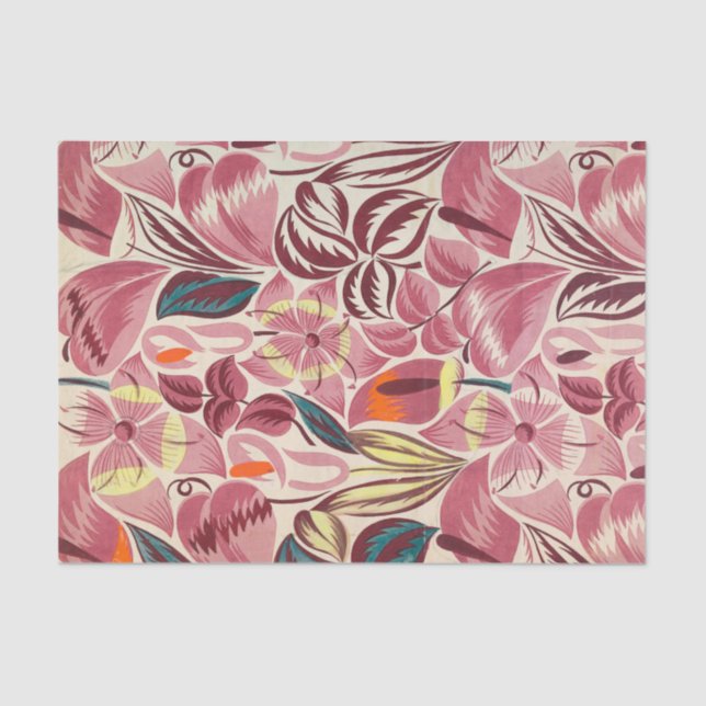Papier Mousseline Textile Design Fleurs tropicales par Anonymous (Recto)