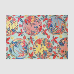 Papier Mousseline Textile japonais Kimono vintage (Bingata)