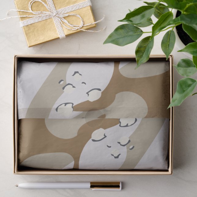 Papier Mousseline Texture Abstraite Moderne (Cadeau)