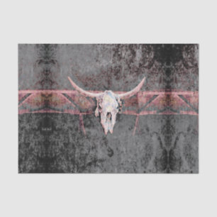 Papier Mousseline Texture croustillante de l'Ouest Taureau rose gris