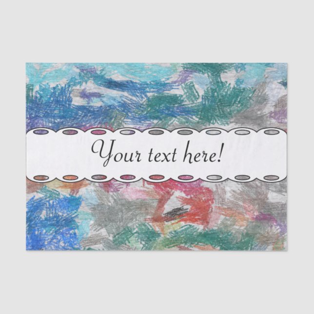 Papier Mousseline Texture de crayons (Recto)