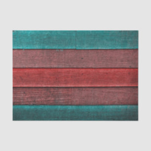 Papier Mousseline Texture de grain de bois marron rouge sarcelle cam