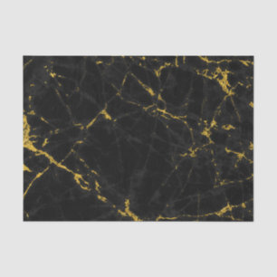 Papier Mousseline Texture en marbre noir et or