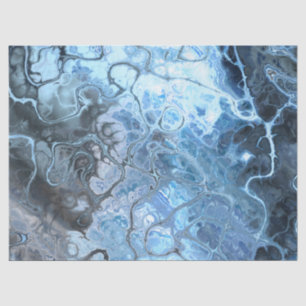 Papier Mousseline Texture fluide de marbre bleu et gris abstrait