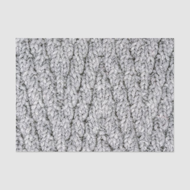Papier Mousseline texture motif tricotée (Recto)