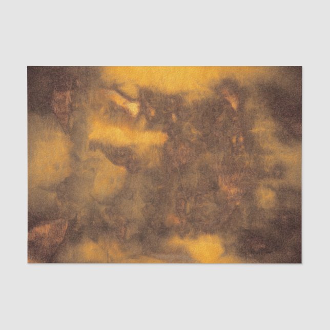 Papier Mousseline Texture Rustique Vintage Brun Jaune Abstrait (Recto)