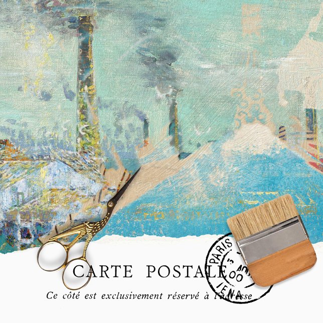 Papier Mousseline Texture rustique vintage Découpage Montagne bleue (Créateur téléchargé)