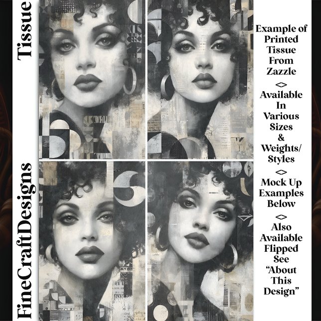 Papier Mousseline Texture urbaine Portraits modernes DM4L Découpage (Créateur téléchargé)