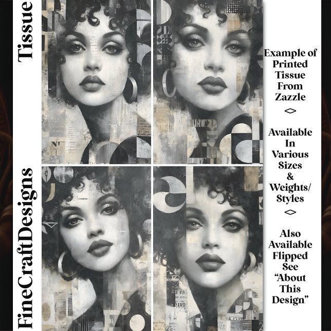 Papier Mousseline Texture urbaine Portraits modernes DM4R Découpage (Créateur téléchargé)