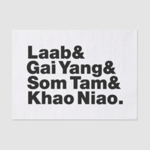 Papier Mousseline Thai Isaan Street Food