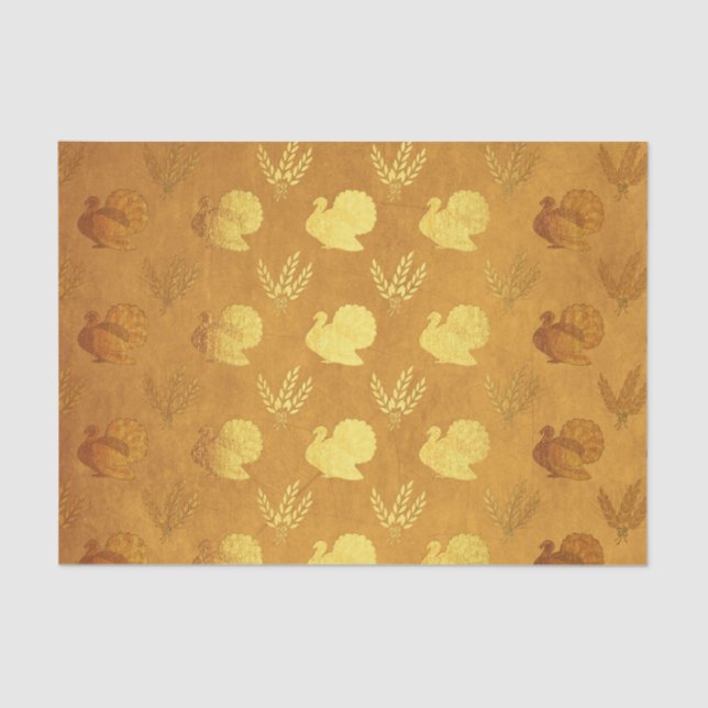 Papier Mousseline Thankesgiving Gold Foil (Recto)