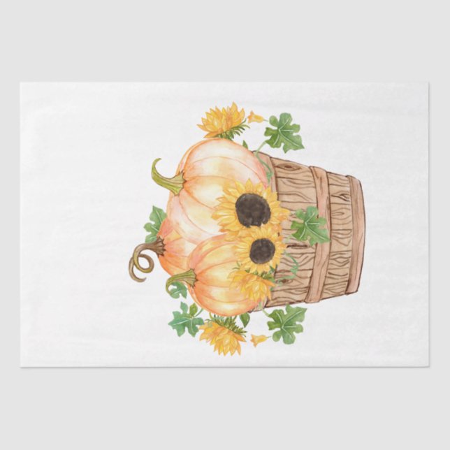 Papier Mousseline Thanksgiving Citrouille Series Design 23 (Recto)