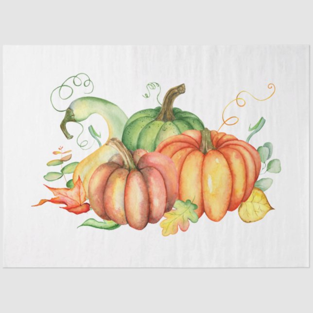 Papier Mousseline Thanksgiving Citrouille Series Design 6 (Recto)